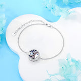 Sterling Silver Heart Urn Bracelet for Ashes Memorial Keepsake Jewelry Gifts for Women