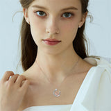 Sterling Silver Father Daughter Heart Pendant Necklace from Dad Gift for Daughter