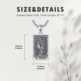 Sterling Silver Saint Anthony Saint Jude Saint Christopher   Saint Michael Amulet Religious Pendant Necklace