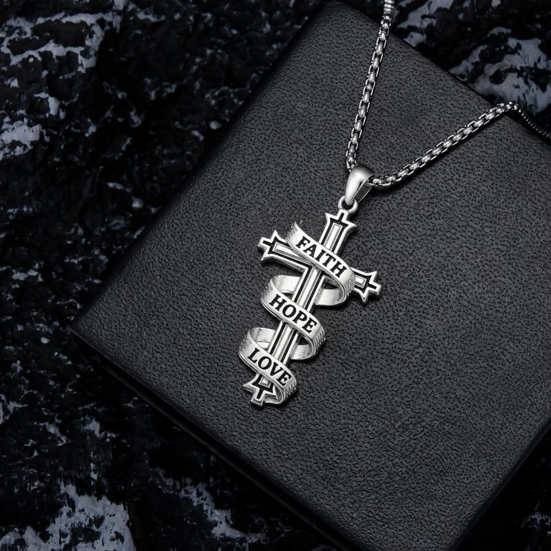 Sterling Silver Cross Pendant Necklace Christian Religious Jewelry Gifts for Anniversary