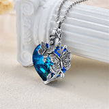 Sterling Silver Butterfly Urn Necklace For Ashes