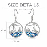 Sterling Silver Dolphin Dangle Earrings