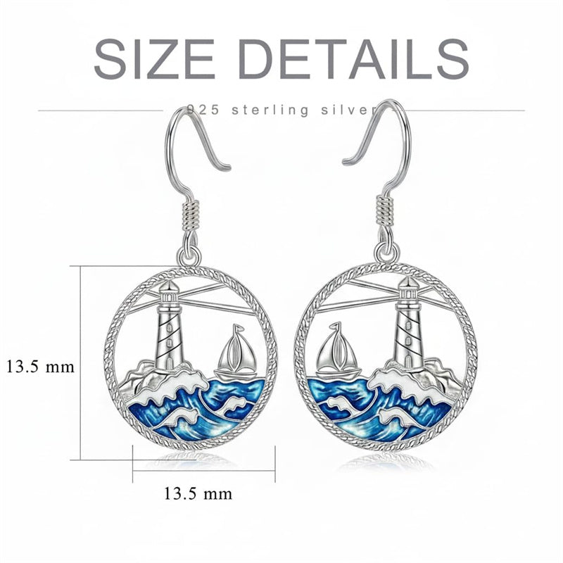 Sterling Silver Dolphin Dangle Earrings