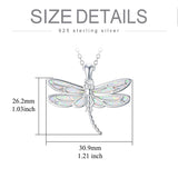 Sterling Silver Blue Dragonfly Pendant Necklace