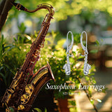 Sterling Silver Microphone  Saxophone Accordion  Clarinet Guitar Harp Leverback Earrings Gifts for Music Lovers