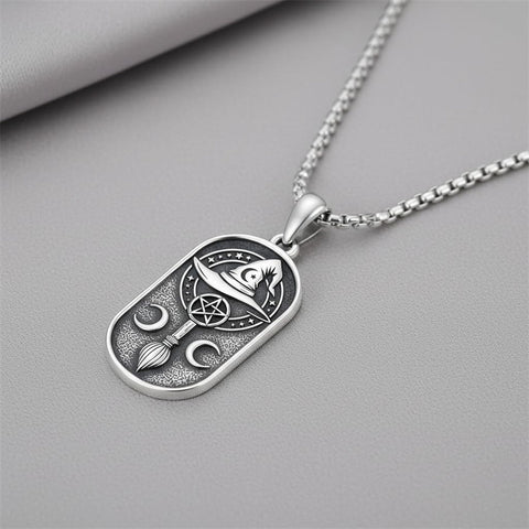 Sterling Silver Memento Mori Tree of Life Anubis Pendant Viking Amulet   Protection Pendant Necklace Egyptian Jewelry