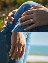 Sterling Silver Simulated Round Moissanite Solitaire Engagement Ring