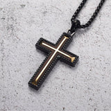 14K Gold Plated Wooden Cross Necklace Jewelry Gift for Him