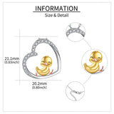 Sterling Silver Duck Pendant Necklace