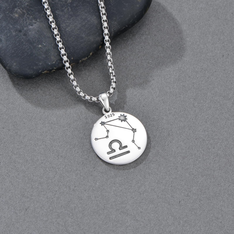 Sterling Silver Constellation Celestial Pendant Necklace Astrology Jewelry Birthday Gifts Christmas