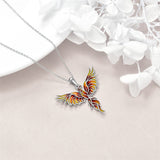 Sterling Silver Phoenix Pendant Necklace