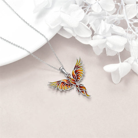 Sterling Silver Phoenix Pendant Necklace