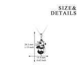 Sterling Silver Panda Pendant Necklace