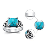 14K Gold Plated Turquoise Ring Western Jewelry Anniversary Birthday Gift for Women