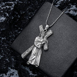 Sterling Silver Cross Pendant Necklace Christian Religious Jewelry Gifts for Anniversary