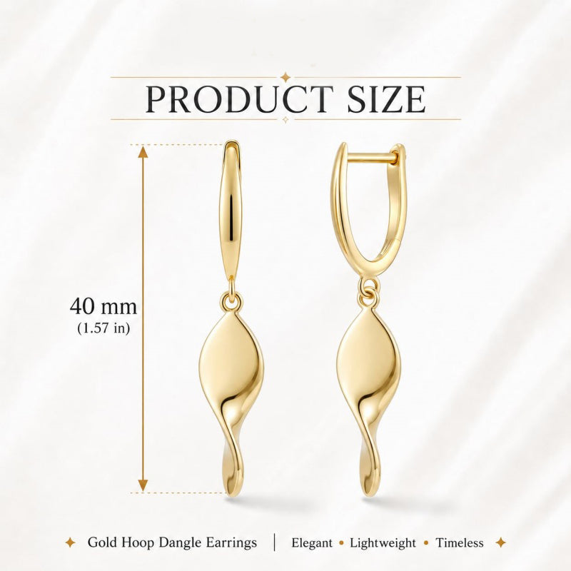 14K Gold Plated Dangle Drop Earrings for Women