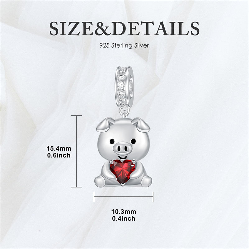 Sterling Silver Cubic Zircon Koala Pig Butterfly Scorpion Dragonfly Bead Charms