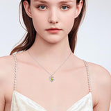 14K Gold Plated  Birthstone Rose Flower Necklaces for Women