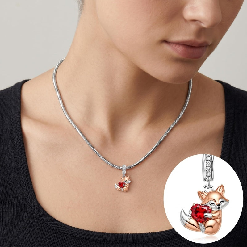 Sterling Silver Lion Red Panda Fox Bear Capybara Charm Beads Christmas Birthday Gift