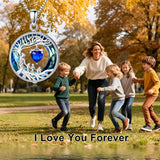 Sterling Silver Crystal  Tree of Life Mother and 1-4 Daughter Son Pendant Necklace Birthday Christmas Gift