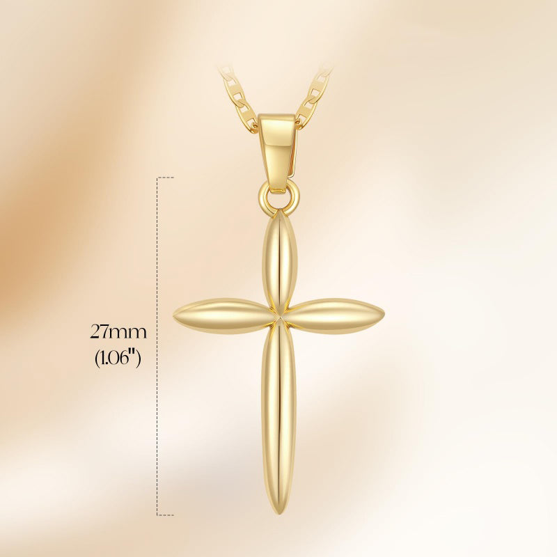 14K Gold Plated Cross Infinity  Pendant Necklace  for Women