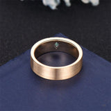 Sterling Silver Personalized Engraved Kite Moss Agate Wedding Ring Promise Ring for Men