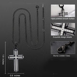 14K Gold Plated Cubic Zirconia Cross Necklace