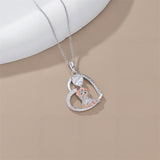 Sterling Silver Pitbull Yorkie Schnauzer Pendant Necklace Gifts for Women