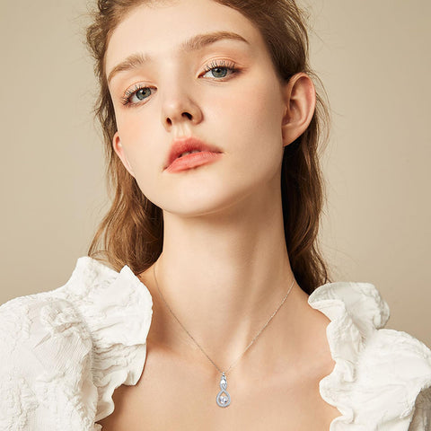 Sterling Silver Tear Dangle Urn Necklace for Ashes