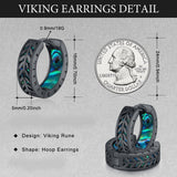 14K Gold Plated  Viking Hoop Earrings