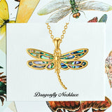 Sterling Silver Blue Dragonfly Pendant Necklace