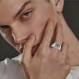 Sterling Silver Gothic Skull  Momento Mori Memento Mori Signet Ring