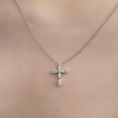 14K Gold Plated Cross Necklaces for Women Faith Jewelry for  Anniversary Christmas Birthday Mother's Day