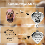 Stainless Steel Personalized Photo Engraved Heart Urn Necklace for Ashes