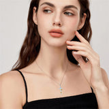 Sterling Silver Cross Moonstone Dragonfly Butterfly Bee Hummingbird Ladybug Pendant  Necklace for Women