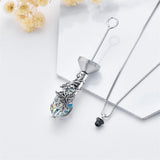 Sterling Silver Butterfly Urn Necklace For Ashes