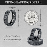 14K Gold Plated  Viking Hoop Earrings