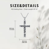 Sterling Silver Cross Pendant Necklace Christian Religious Jewelry Gifts for Anniversary