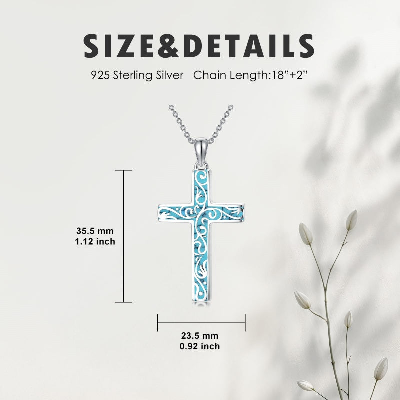 Sterling Silver Cross Pendant Necklace Christian Religious Jewelry Gifts for Anniversary