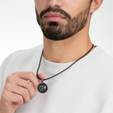 Sterling Silver Memento Mori Gothic Skull Amulet Pendant Necklace for Men