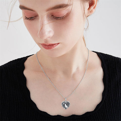 Sterling Silver Heart Rabbit Dog Cat Butterfly Dragonfly Hummingbird Wolf Urn Necklace for Ashes