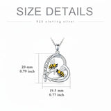 Sterling Silver Mother Daughter Squirrel Monkey Butterfly Bee Owl Necklace Engraved I Love You Forever