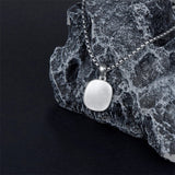 Sterling Silver Oval Personalized Text and Birthstone Class Pendant Necklace Graduation Jewelry