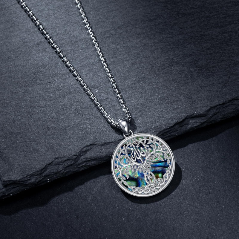 Sterling Silver Peace Sign Coexist Peace Symbol Pirate Tree of Life Thor's Hammer Wolf Raven Viking Series Necklace