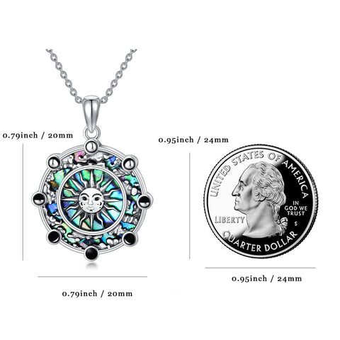 Sterling Silver Sun Pendant Necklace