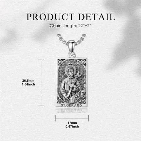 Sterling Silver Saint Anthony Saint Jude Saint Christopher   Saint Michael Amulet Religious Pendant Necklace