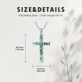 Sterling Silver Cross Pendant Necklace Christian Religious Jewelry Gifts for Anniversary