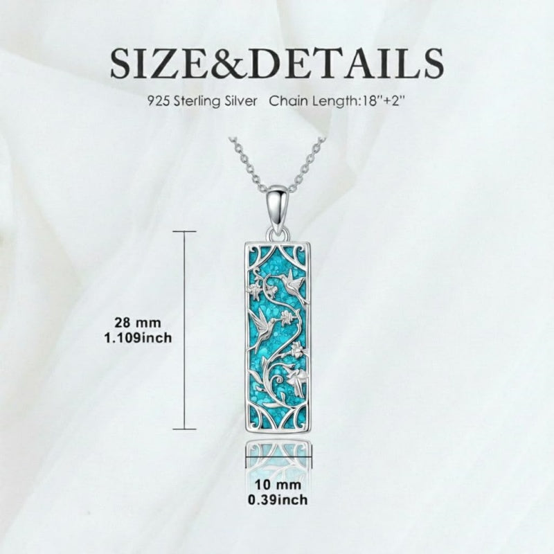 Sterling Silver Abalone Shell Bar Cardinal Bee Butterfly Hummingbird Dragonfly Phoenix Pendant Necklace for Women