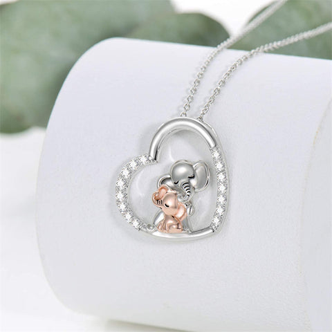 Sterling Silver Elephant Pendant Necklace