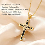 14K Gold Plated Cross Pendant Necklace Christian Jewelry Gifts